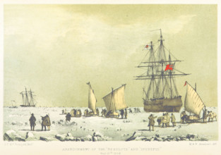 Abandonment of the "Resolute" and "Intrepid", May 15th 1854, (1857).  Creator: M & N Hanhart.