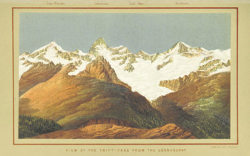 View of the Trift-Pass  from the Görnergrat, 1859.  Creator: Day & Son.