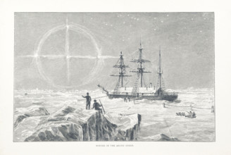 Winter in the Arctic Ocean, 1882.  Creators: Walter William May, Edward Whymper.