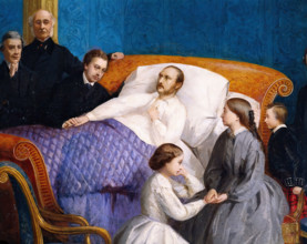 The last moments of HRH the Prince Consort, c1861. Creator: Le Port.
