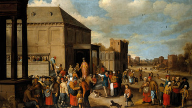 The halt and the blind being summoned to the great supper, 1620-1629. Creator: Joost Cornelisz Droochsloot.