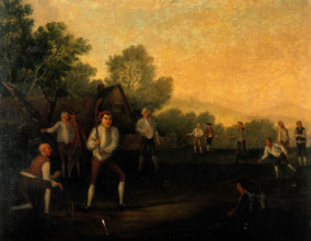 The game of cricket. Creator: Unknown.