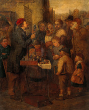 An itinerant quack-doctor, mid-19th century. Creator: Unknown.