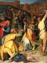 The stoning of St Stephen. Creator: Lorenzo Sabatini.