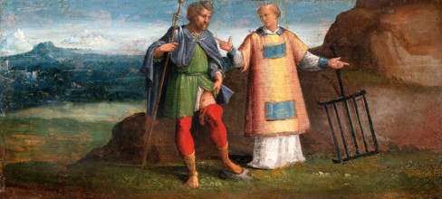 Saint Roch and Saint Laurence, c1530s. Creator: Benvenuto Tisi da Garofalo.