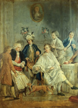 A gentleman's toilet ("La petite toilette"). Creator: Moreau, Jean Michel, 1741-1814 (After).