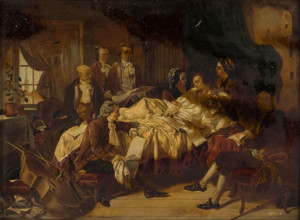 The last moments of W A  Mozart. Creator: Henry Nelson O'Neil.