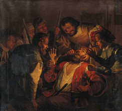 A surgeon extracting a tooth, c1640s. Creator: Unknown.