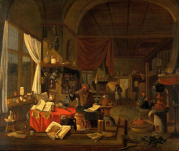 An alchemist's laboratory, c1780s. Creator: Unknown.