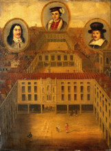 Saint Thomas's Hospital, Southwark: the enfilade of three courtyards..., c17th century. Creator: Unknown.