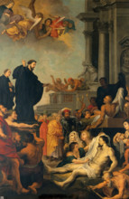 Saint Francis Xavier preaching and healing, c1620s. Creator: Unknown.