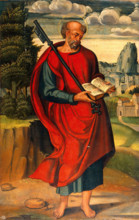 Saint Peter in a landscape, c1640s. Creator: Raffaello dal Colle.