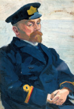 George H T  Wilsmore, warrant wardmaster, Royal Naval Hospital, Haslar, c1918. Creator: Jan Gordon.