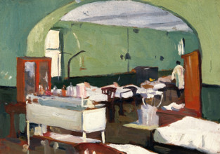 Royal Naval Hospital, Haslar: surgical ward, c1918. Creator: Jan Gordon.