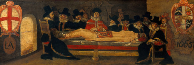 The dissection of a corpse before a company of surgeons, c1665. Creator: Unknown.