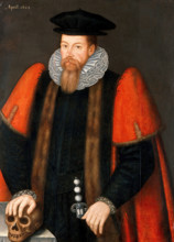 A man holding a skull, 1615. Creator: Unknown.