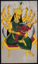 Parvati enthroned nursing Ganesha. Creator: Unknown.