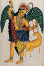 Apsara with pet deer. Creator: Unknown.