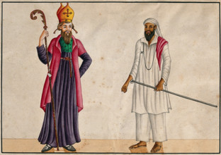 A bishop and a teacher from the Malabar Coast, India. Creator: Unknown.
