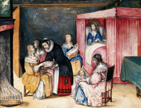 A kraamkamer (birth-room). Creator: Unknown.