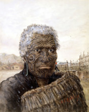 Te Kuha: a carver and warrior, c1860s. Creator: Major HG Robley.