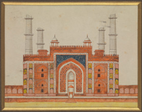 Sikandra, near Agra, Uttar Pradesh: gateway to the mausoleum..., (between 1820 and 1829?). Creator: Unknown.