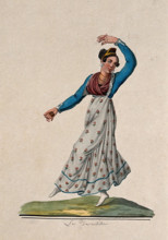 A young woman dancing the tarantella. Creator: Unknown.