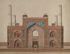 Sikandra, near Agra, Uttar Pradesh: gateway to the mausoleum of the... (between 1800 and 1899?). Creator: Unknown.