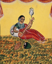 A courtesan playing a sitar, c1890. Creator: Unknown.