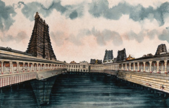 Madurai: the Golden Lotus tank, the temple tank at the Meenakshi - ...(between 1800 & 1899?). Creator: Unknown.