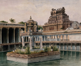 Trichy: the Jambukeswarar temple dedicated to Lord Shiva, (between 1800 and 1899?). Creator: Unknown.