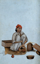 Delhi: a goldsmith at work, (between 1800 and 1899?). Creator: Unknown.