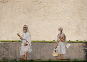 Two Shwetambar Jain monks, (between 1800 and 1899?). Creator: Unknown.