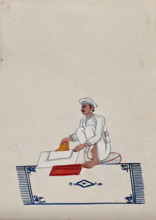 A servant ironing clothes, (between 1800 and 1899?). Creator: Unknown.