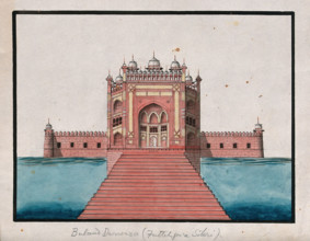 Fatehpur Sikri: Bulund Darwaza, (between 1800 and 1899?). Creator: Unknown.
