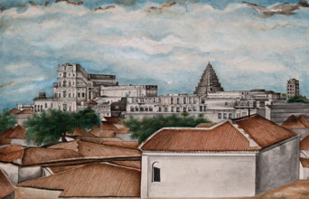 Tanjore: The royal palace, (between 1800 and 1899?). Creator: Unknown.
