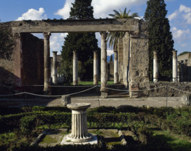 Second courtyard with garden, House of the Faun, Pompeii, Italy, 2nd century BC, (2002). Creator: LTL.