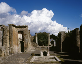 Impluvium of Roman house, Pompeii, Campania, Italy, 2002. Creator: LTL.