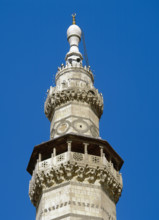 Minaret of Qait Bey, Umayyad Mosque or Great Mosque of Damascus, built in 1488, 2001. Creator: LTL.