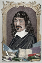 Rene Descartes (1596-1650), French philosopher, (19th century).  Creator: F Meaulle.