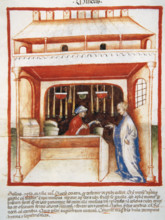 Musk selling, 14th century.  Creator: Unknown.