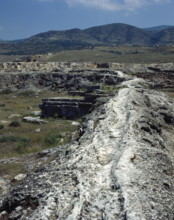 Ruins and canalization, Hierapolis, Turkey, early 2nd century BC (1999). Creator: Unknown.