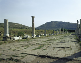 The Via Sacra (Sacred Way) from Pergamon to Asclepeium, Turkey, 1999. Creator: Unknown.