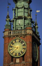 Clock Detail, Town Hall, Gdansk, Poland, 14th century (2015). Creator: Unknown.