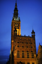 Night view, Town Hall, Gdansk, Poland, 14th century (2015). Creator: Unknown.