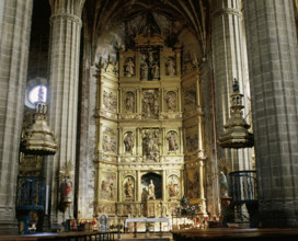 Central nave, Parish Church of Santa Maria de la Asuncion, Briones, Spain, 2000.  Creator: LTL.