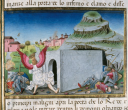 Miniature depicting an angel appearing in the tomb of Jesus and announcing his resurrection...1476.  Creator: Cristoforo De Predis.
