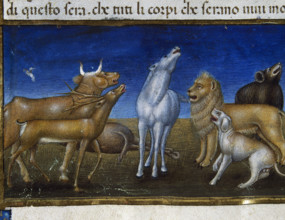 Miniature depicting The End of the World and the Universal Judgment, 1476.  Creator: Cristoforo De Predis.