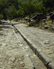 Canalization, Priene, Agora, Ionia, Anatolia, Turkey, 1999. Creator: Unknown.