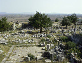 Ruins, Priene, Agora, Ionia, Anatolia, Turkey, 1999. Creator: Unknown.